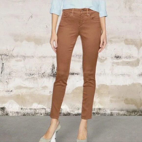 NEW NYDJ Ami Brown Lift Tuck Stretch Denim Skinny Legging Jeans - Picture 1 of 10
